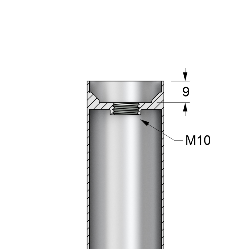TUBE SHELF CONNECTOR D.32 HIDDEN D.32 SHELVING SYSTEM